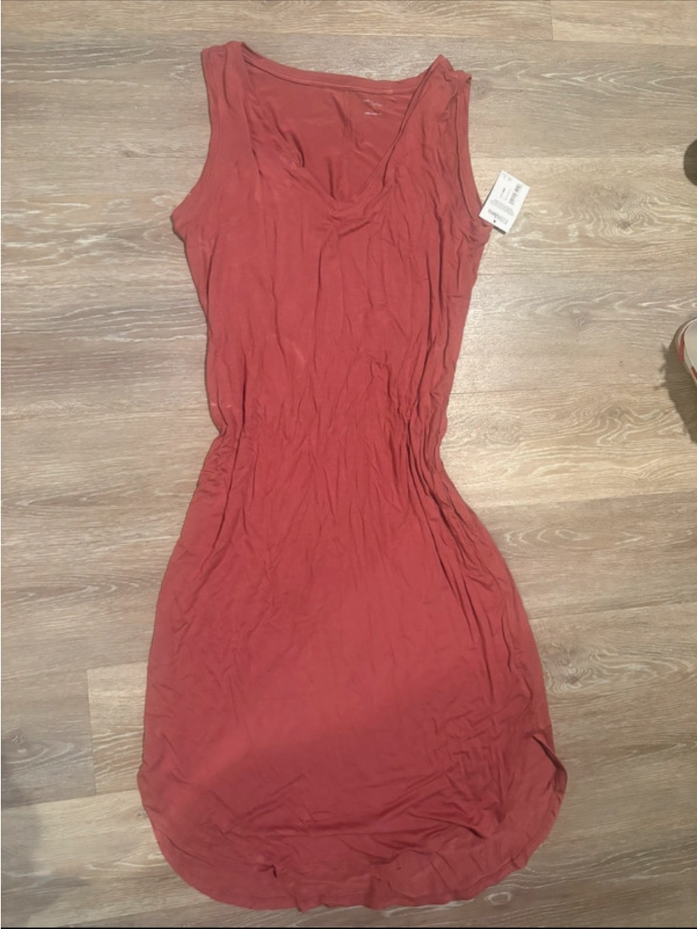 Source Unknown Sleeveless Midi Dress in Terracotta